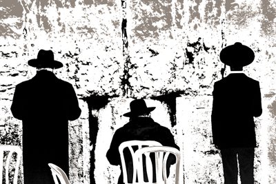 Dovening, de la série Tuesday at the Wailing Wall, 2016 (photographie) - Joy Lions