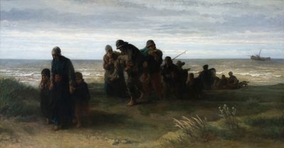 Pêcheurs portant un noyé, vers 1861 - Jozef (1824 1911) Israels