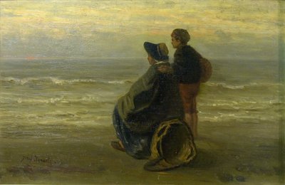 Mère et enfant sur un rivage - Jozef (1824 1911) Israels