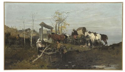 Conversation au puits, 1877 - Jozef Brandt