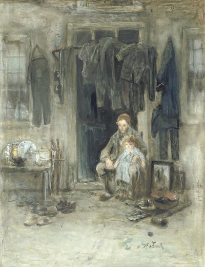 Fils du vieux peuple - Jozef Israëls (signed by artist)