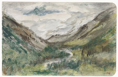 Vallée avec montagnes couvertes de végétation - Jozef Israëls