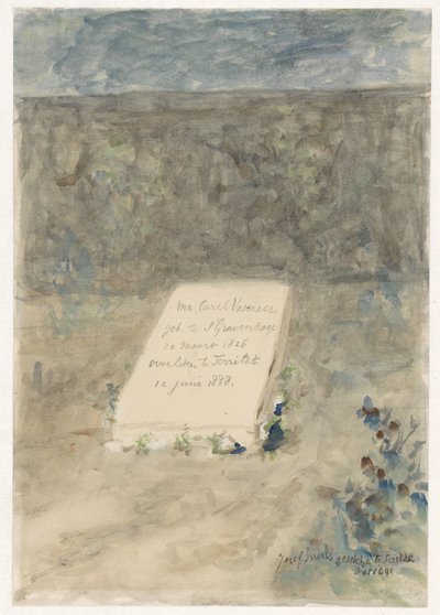 Tombe de M. Carel Vosmaer à Territet - Jozef Israëls