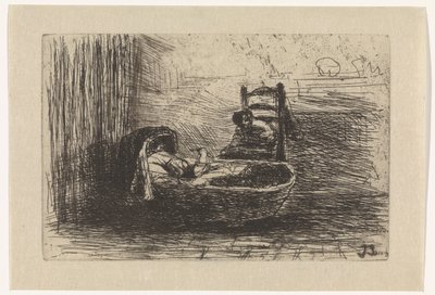Enfant dans un berceau - Jozef Israëls