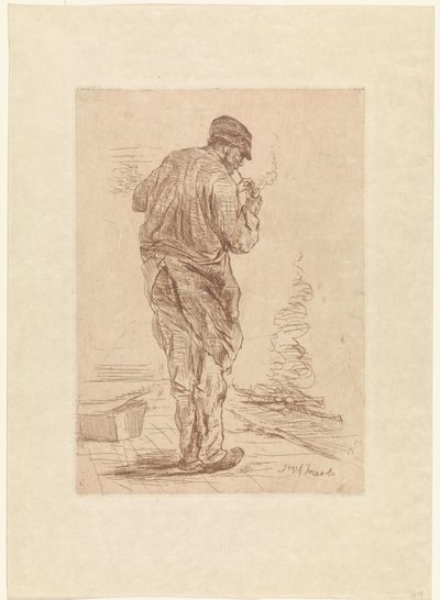 Homme fumant la pipe - Jozef Israëls