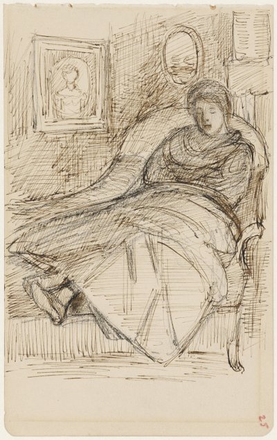Femme endormie sur un canapé - Jozef Israëls