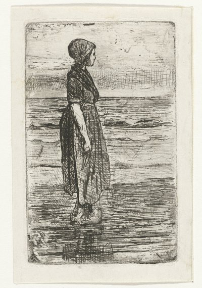 Femme debout sur la plage - Jozef Israëls