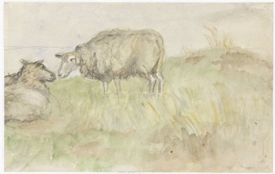Deux moutons - Jozef Israëls