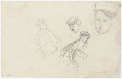 Quatre croquis de figures - Jozef Israëls