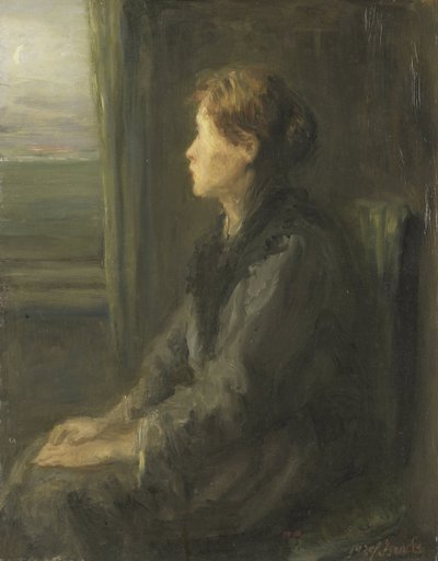 Femme à une fenêtre - Jozef Israëls