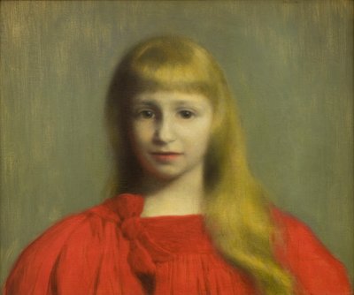 Petite fille en robe rouge - Jozef Pankiewicz