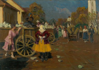 Marché à Michalovce - Jozef Teodor Mousson
