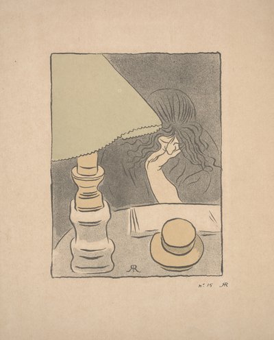 Lecteur avec une lampe - József Rippl Rónai