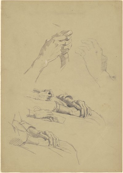 Études de mains [recto] - Jr. Enoch Wood Perry
