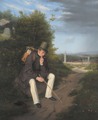 Un artiste se reposant au bord de la route - Jørgen Roed