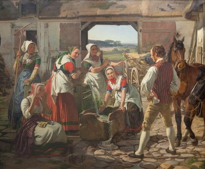 Filles de la moisson du Sjælland près d