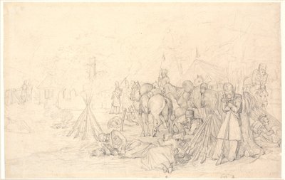 Français bivouaquant sur le champ de bataille après une bataille - Jørgen V. Sonne