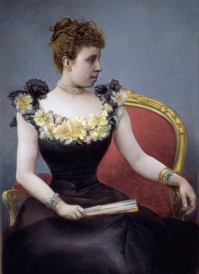 Portrait de Maria Cristina de Teschen, connue sous le nom de Maria Cristina de Habsbourg (1858-1929), Archiduchesse d