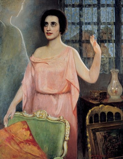 Portrait de Margarita Xirgu (1888-1969), dans "la Xirgu en cristalline", par les frères Quinteros - Juan Antonio Benlliure y Gil