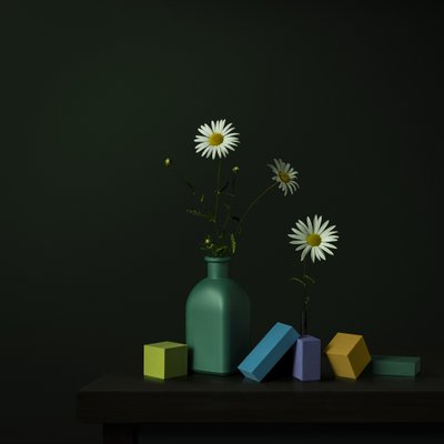 Vase « Daisy » à motifs géométriques - Juan Antonio Palacios