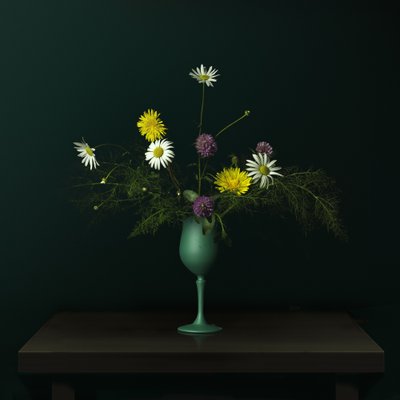 Nature morte avec un vase de fleurs sauvages - Juan Antonio Palacios