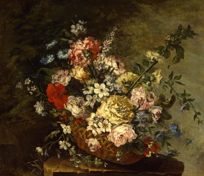 Nature morte avec fleurs dans un panier, vers 1780-1790 - Juan Bautista Romero