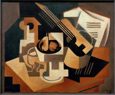 Guitare et bol de fruits - Juan Gris