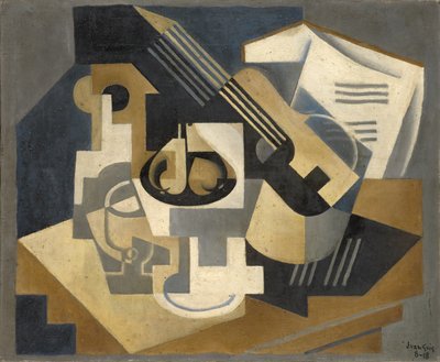 Guitare et Bol de Fruits sur une Table - Juan Gris