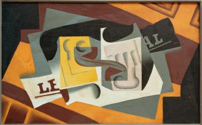 Verre et journal - Juan Gris