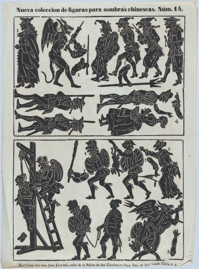 Feuille 14 de figures pour marionnettes d