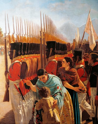Troupes à Rancagua (détail) - Juan Manuel Blanes