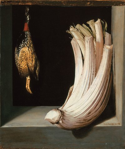 Nature morte avec un chardon et une francolin - Juan Sanchez Cotan