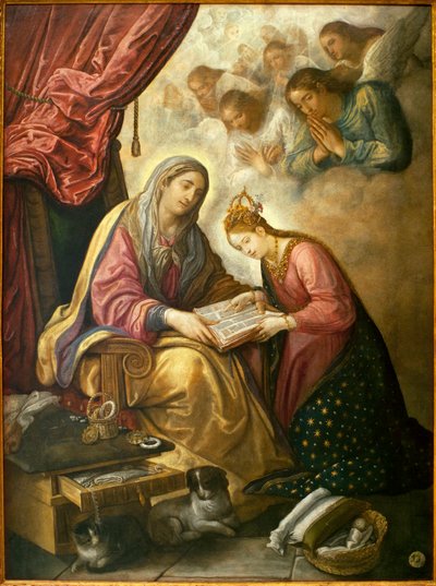 Sainte Anne apprenant à lire à la Vierge - Juan de Roelas