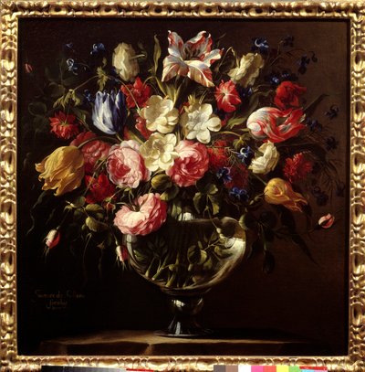 Vase de fleurs. Peinture de Juan de Arellano (1614-1676) - Juan de Arellano