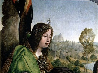 Baptême du Christ (détail) - Juan de Flandes