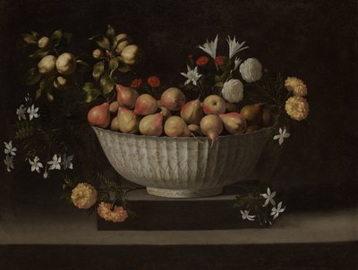 Fleurs et fruits dans un bol chinois - Juan de Zurbaran