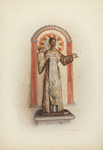 Statue de Santo probablement Saint Dominique, 1941 - Juanita Donahoo