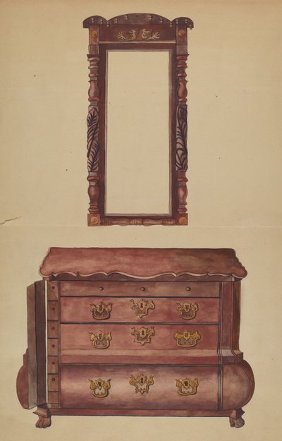 Tiroirs et miroir - Juanita Lantz