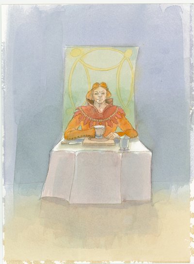 Un seigneur médiéval assis à une table, 2004 - Judith Dobie