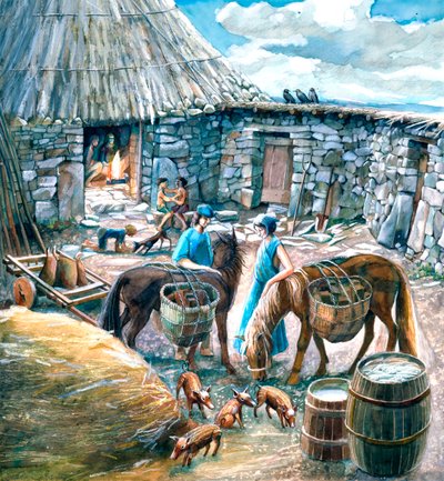Village antique de Chysauster, 1er-2e siècle, vers 1990-2010 - Judith Dobie