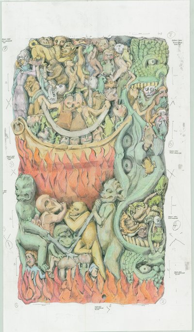 Pierre tombale romane, York Minster, Minster Yard, York, vers 1100, 2012 - Judith Dobie