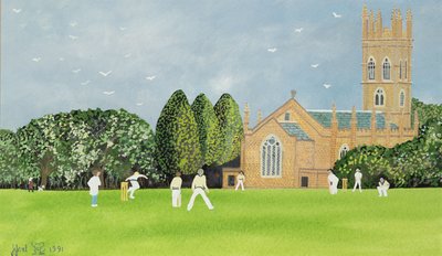 Cricket sur Churchill Green - Judy Joel