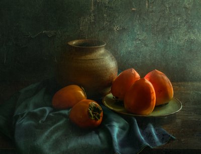 Nature morte rustique au kaki - Judy Tseng