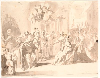 Duc Frédéric III de Gottorp avec son épouse comme fondateurs de quatre maisons royales et princières - Jürgen Ovens