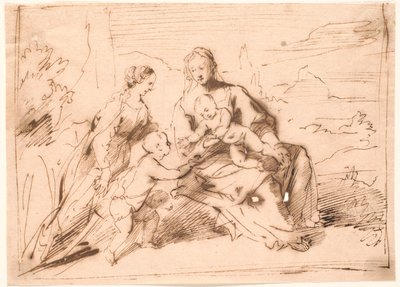 Marie avec les enfants Jésus et Jean ainsi qu