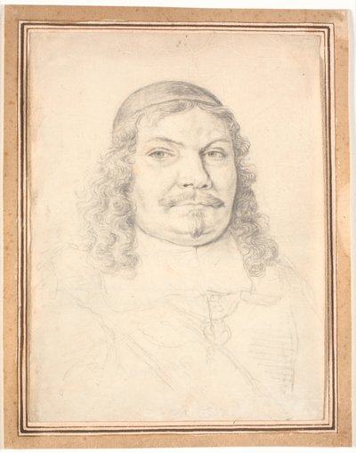 Portrait du chancelier holsteino-gottorp Johan Adolph Kielman von Kielmanseck (1612-1676). Buste de face à droite - Jürgen Ovens