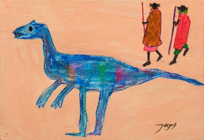 La marche tribale du dinosaure bleu - Jukyong Park