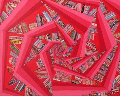 Livres rouges en spirale - Jukyong Park