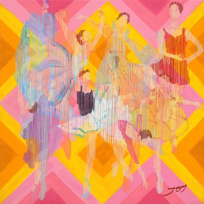Danseurs abstraits pleins de vie - Jukyong Park