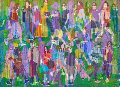 Une foule animée dans la rue - Jukyong Park